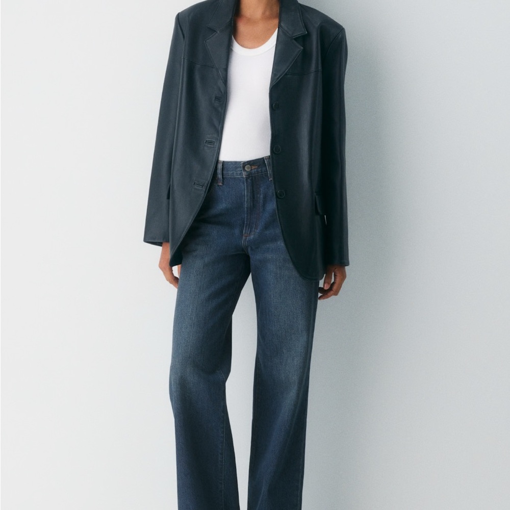 Denim Forum Dark Blue Straight Leg Jeans